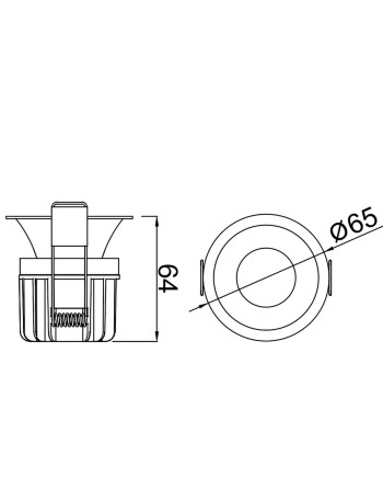 ROMBOK * Empotrable LED CCT Negro 8W IP65